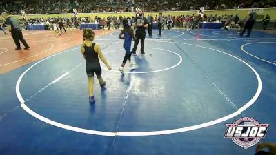 60 lbs Round Of 16 - DeAndre Denmark Jr, Deer Creek Wrestling Club vs Elise Stockton, Cashion Youth Wrestling