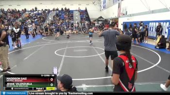 98 lbs Quarterfinal - Maddison Saiz, Neutral Grounds vs Jessie Valenzuela, Rough House Wrestling