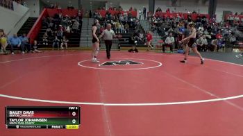 115 lbs Cons. Round 3 - Bailey Davis, Benton Community vs Taylor Johannsen, South Tama County