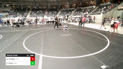 58 lbs Quarterfinal - Nikolas Ortega, Team Tulsa Wrestling Club vs Cole Ryon, BAWC