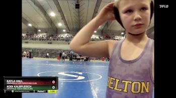 85A Cons. Round 1 - Kayla Hall, Owensville Kids Wrestling Club vs Kodi Kalbfleisch, Smithville Youth Wrestling