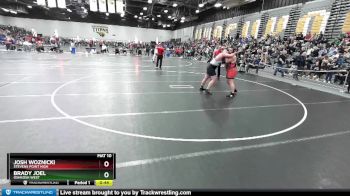 285 lbs Cons. Round 2 - Josh Woznicki, Stevens Point High vs Brady Joel, Oshkosh West