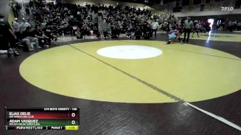 136 lbs Quarterfinal - Elias Delis, 951 Wrestling Club vs Adam Vasquez, Rough House Wrestling