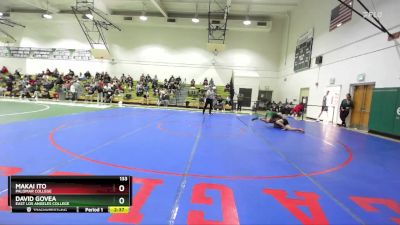 133 lbs Cons. Round 3 - Makai Ito, Palomar College vs David Govea, East Los Angeles College