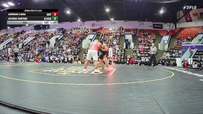 285 lbs Quarterfinals (8 Team) - Ayden Oisten, Allegan HS vs Adrian Lara, Hart HS