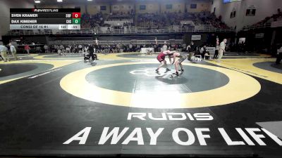 215 lbs Consi Of 16 #1 - Sven Kramer, Sidwell Friends School vs Dax Kimener, Catholic High School
