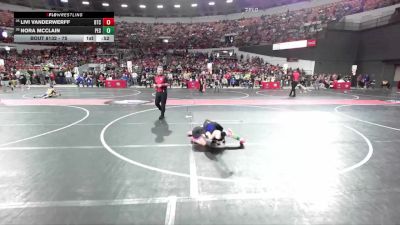 75 lbs Cons. Round 2 - Nora McClain, Peshtigo vs Livi Vanderwerff, B.A.M Training Center