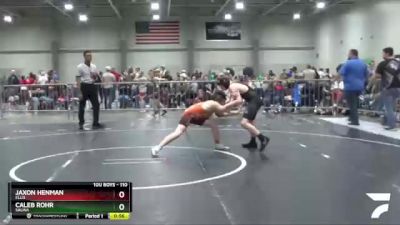 110 lbs Cons. Round 1 - Caleb Rohr, Salina vs Jaxon Henman, Ellis