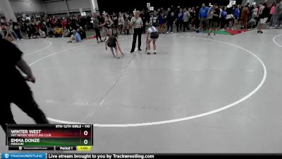 110 lbs Cons. Round 3 - Winter West, Mat Demon Wrestling Club vs Emma Donze, Missouri