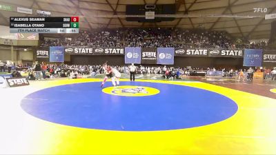 Girls 3A 130 lbs 7th Place Match - Alexus Seaman, Shadle Park (Girls) vs Isabella Otano, Sageview (Girls)
