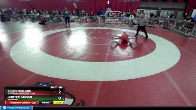 132 lbs Cons. Round 3 - Hunter Sarver, Wisconsin vs Aiden DeBlare, Jefferson Wrestling Club