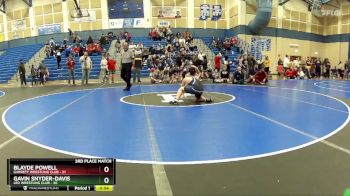 115 lbs Placement Matches (8 Team) - Blayde Powell, Garrett Wrestling Club vs Gavin Snyder-Davis, Leo Wrestling Club