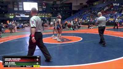 125 lbs Champ. Round 1 - Ava Babbs, Lake Villa (Lakes) vs Jaycee Fancher, Mahomet (M.-Seymour)