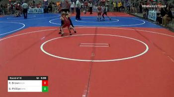 43 lbs Prelims - Ryker Brown, Bixby Wrestling Club vs Bodey Phillips, Bristow Elementary Wrestling Club