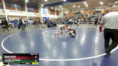 106 lbs Cons. Round 5 - Isaak Reyes, Redwood -Visalia vs Kayden Vasquez, South Hills Hs