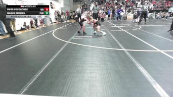 58 lbs Semifinal - Piper Pevehouse, Warner Eagles Youth Wrestling vs Masyn Rumsey, Pawhuska Elks Takedown