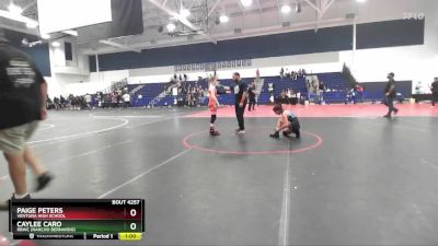 100 lbs 3rd Place Match - Paige Peters, Ventura High School vs Caylee Caro, RBWC (Rancho Bernardo)