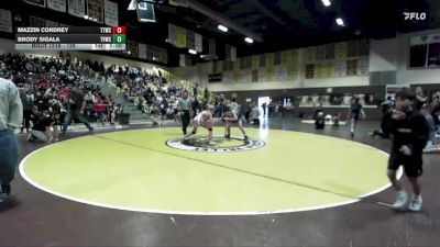 126 lbs Cons. Round 2 - Mazzin Cordrey, Team Temecula Wrestling Club vs Brody Sigala, The Valley Wrestling Club