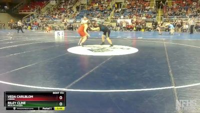 190 lbs Cons. Round 1 - Riley Cline, Beulah-Hazen vs Veda Carlblom, Lisbon