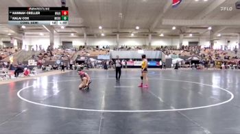 Girls 138 lbs Cons. Semi - Hannah Creller, Walker Valley High School vs Halai Cox, McGavock High School