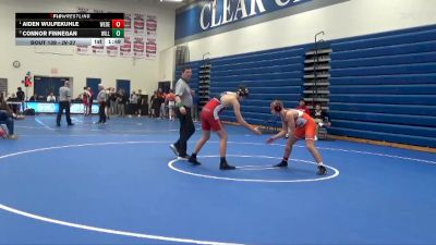 JV-27 lbs Round 2 - Aiden Wulfekuhle, West Delaware, Manchester vs Connor Finnegan, Williamsburg