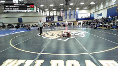 126 lbs Consi Of 16 #1 - Allen Gaudenzi, Newtown (CT) High School vs Nathan Benson, Smitty's Barn