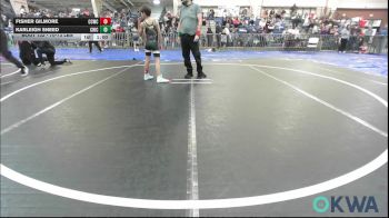 70-73 lbs Semifinal - Fisher Gilmore, Cotton County Wrestling Club vs Karleigh Sneed, Chickasha Youth Wrestling