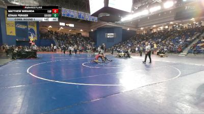 157 lbs Cons. Round 1 - Ethan Ferger, Caesar Rodney vs Matthew Miranda, Kingsway