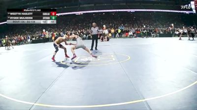 D2-138 lbs Cons. Round 1 - Westyn Haslett, Cadillac HS vs Ryder Mulherin, Jefferson HS