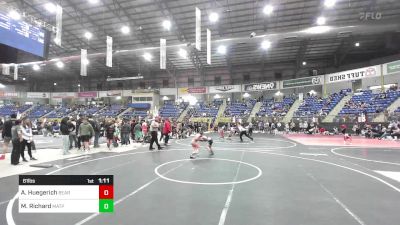 61 lbs Quarterfinal - Ayden Huegerich, Bear Cave WC vs Merrick Richard, Matpac WC