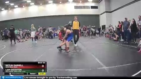 90 lbs Round 2 - Skylin Darnell, Hard Rock Rams vs Liam Branyon, Wolverine Wrestling Club