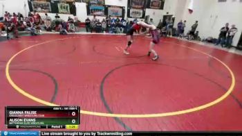 161 Girls Round 2 - Alison Evans, Betterman Elite Wrestling vs Gianna Falise, Eaglecrest Wrestling Club