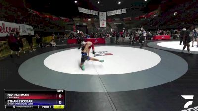 98 lbs Cons. Round 3 - Niv Rachman, California vs Ethan Escobar, Granite Wrestling Club