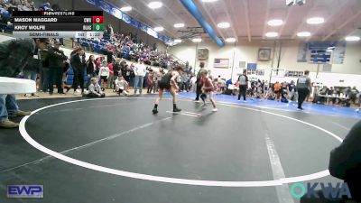 73 lbs Semifinal - Mason Maggard, Claremore Wrestling Club vs Kroy Wolfe, Blackwell Wrestling Club