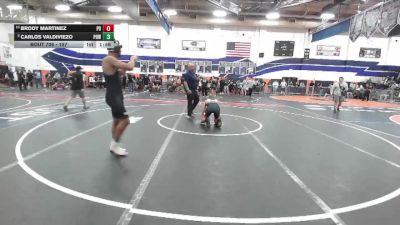 157 lbs Quarterfinal - Brody Martinez, Palm Desert vs Carlos Valdiviezo, Poway