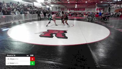 285 lbs Round Of 16 - Dominic Rijos, Springfield Central vs Justin Sokol, Hopkinton