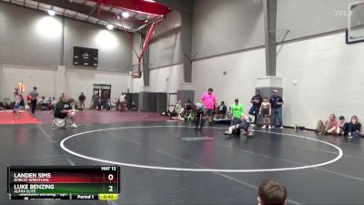 90 lbs Semifinal - Landen Sims, Bobcat Wrestling vs Luke Benzing, Alpha Elite