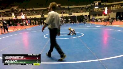 52 lbs Cons. Round 4 - Levi Aguilar, Pit Bull Wrestling Academy vs Landon Robertson, Poquoson Youth Wrestling