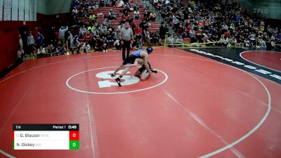 114 lbs Cons. Round 3 - Devin Blauser, River Valley Hs vs Nathan Dickey, Butler Hs