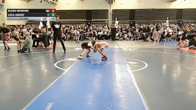 73 lbs Rr Rnd 5 - Elijah Newkirk, Falcons Wrestling Club - ESC vs Luca Amato, Team Tugman - ESC