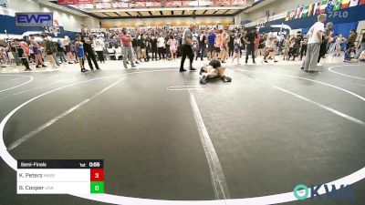 98 lbs Semifinal - Brayleigh Cooper, Unattached vs Kinsley Peters, Harrah Little League Wrestling