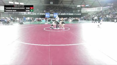 Boys 4A 120 lbs Champ. Round 1 - Jovaien Manibusan-Bamba, Spanaway Lake vs Winson Wan, Redmond