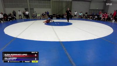 100 lbs Round 3 (8 Team) - Alexa Rodriguez Lopez, Texas Blue vs Mia Navarro, California Red