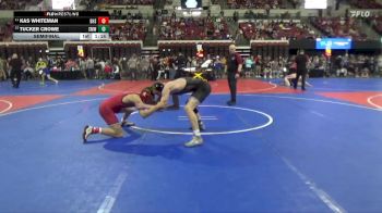 158 lbs Semifinal - Kas Whiteman, Browning High School vs Tucker Crowe, SW Mt Wrestling