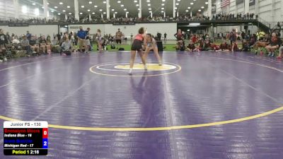 130 lbs Emmalynn Moore, Indiana Blue vs Anna Buurma, Michigan Red