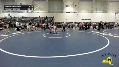 90 lbs 3rd Place Match - Lincoln Martinez, Brawler Elite vs Wesley Stevens, Moravia Youth Wrestling