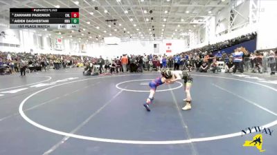 63 lbs 1st Place Match - Zakharii Paseniuk, Club Not Listed vs Aiden Daghestani, NWAA