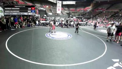 100 lbs Patrick Krajeski, LAWA - Los Angles Wrestling Association vs Adien Salindong, NAWA - North Area Wrestling Association