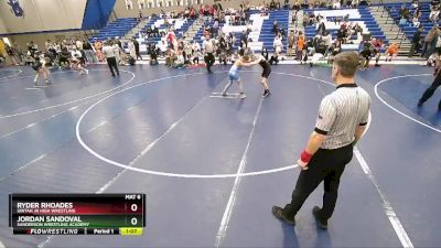 100 lbs 1st Place Match - Ryder Rhoades, Uintah Jr High Wrestling vs Jordan Sandoval, Sanderson Wrestling Academy