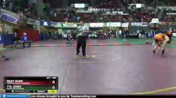 Cons. Round 2 - Riley Hume, Lincoln County (Eureka) vs Tye Jones, Malta/Whitewater